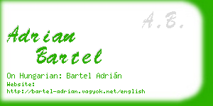 adrian bartel business card